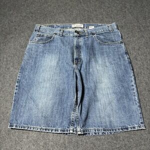 VTG Y2K Faded Glory Baggy Wide Leg Denim Shorts Jorts Cotton Grunge Size 36